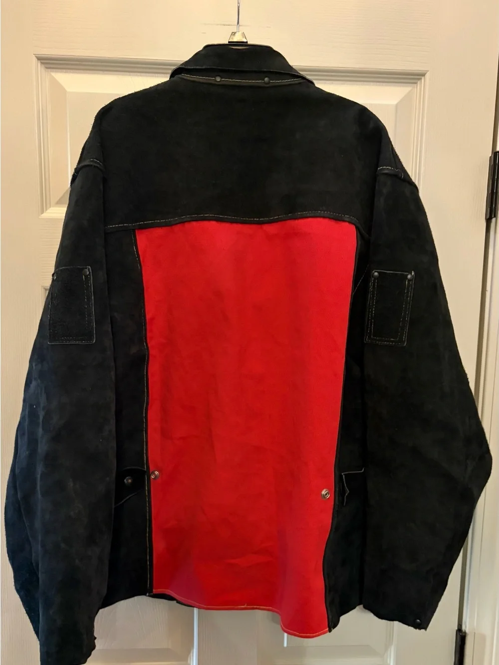 Men's Black Leather Welder Jacket - Picture 2 of 4